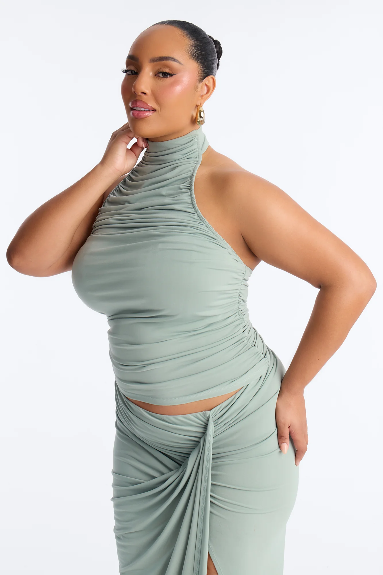 Zadie Maxi Skirt Set - Sage - Image 6