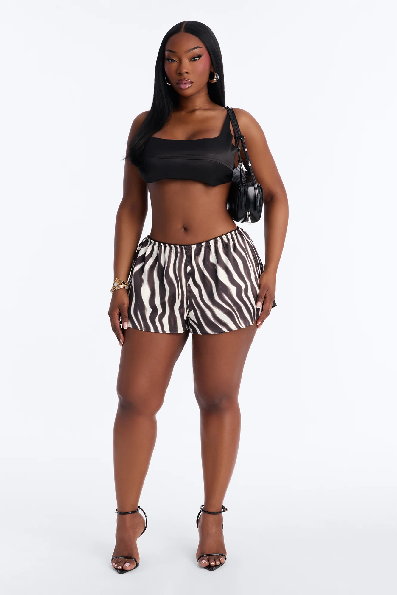 Zariah Zebra Flowy Micro Short - Black/combo - Image 5