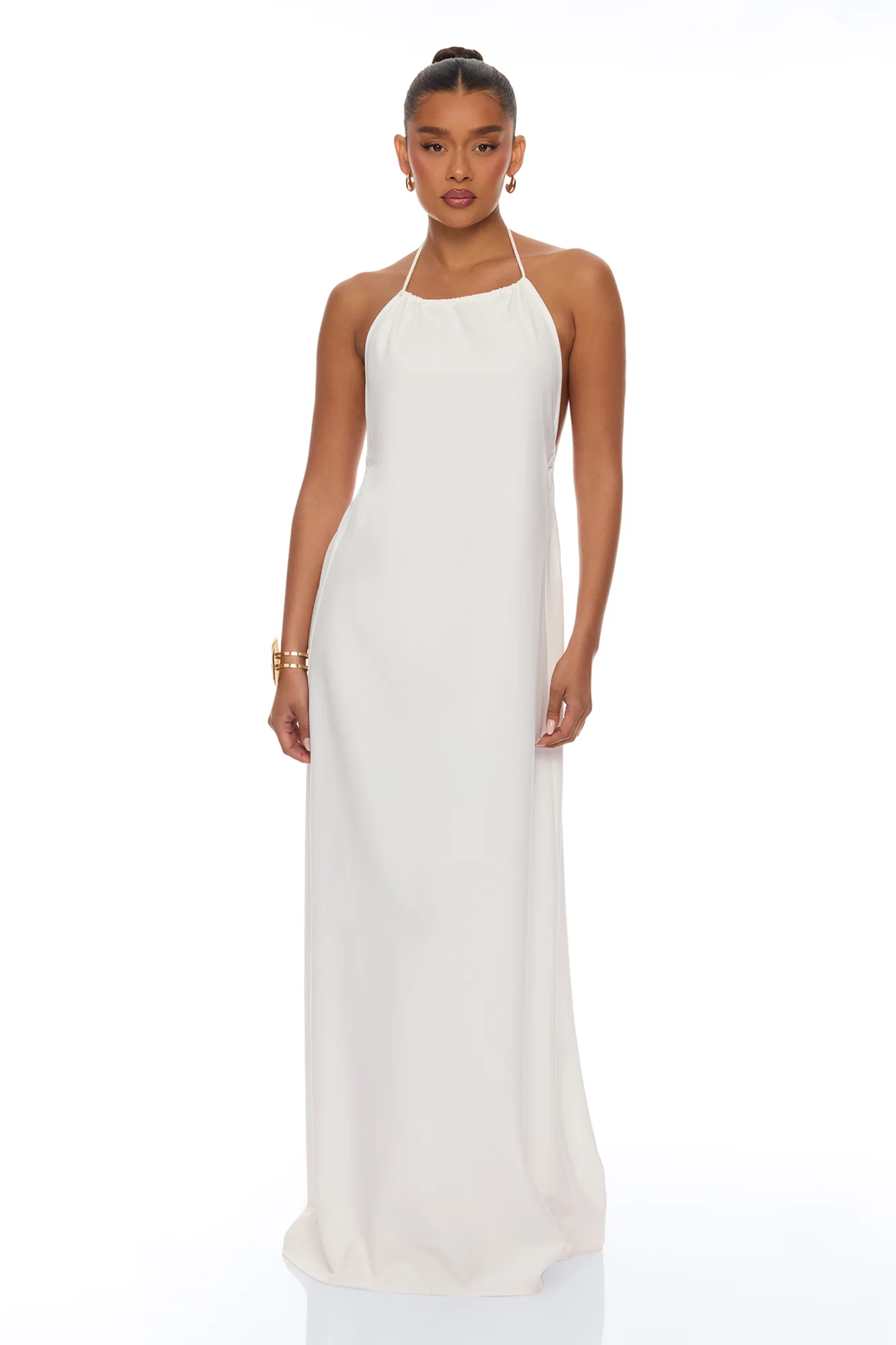 Zelara Backless Maxi Dress - White