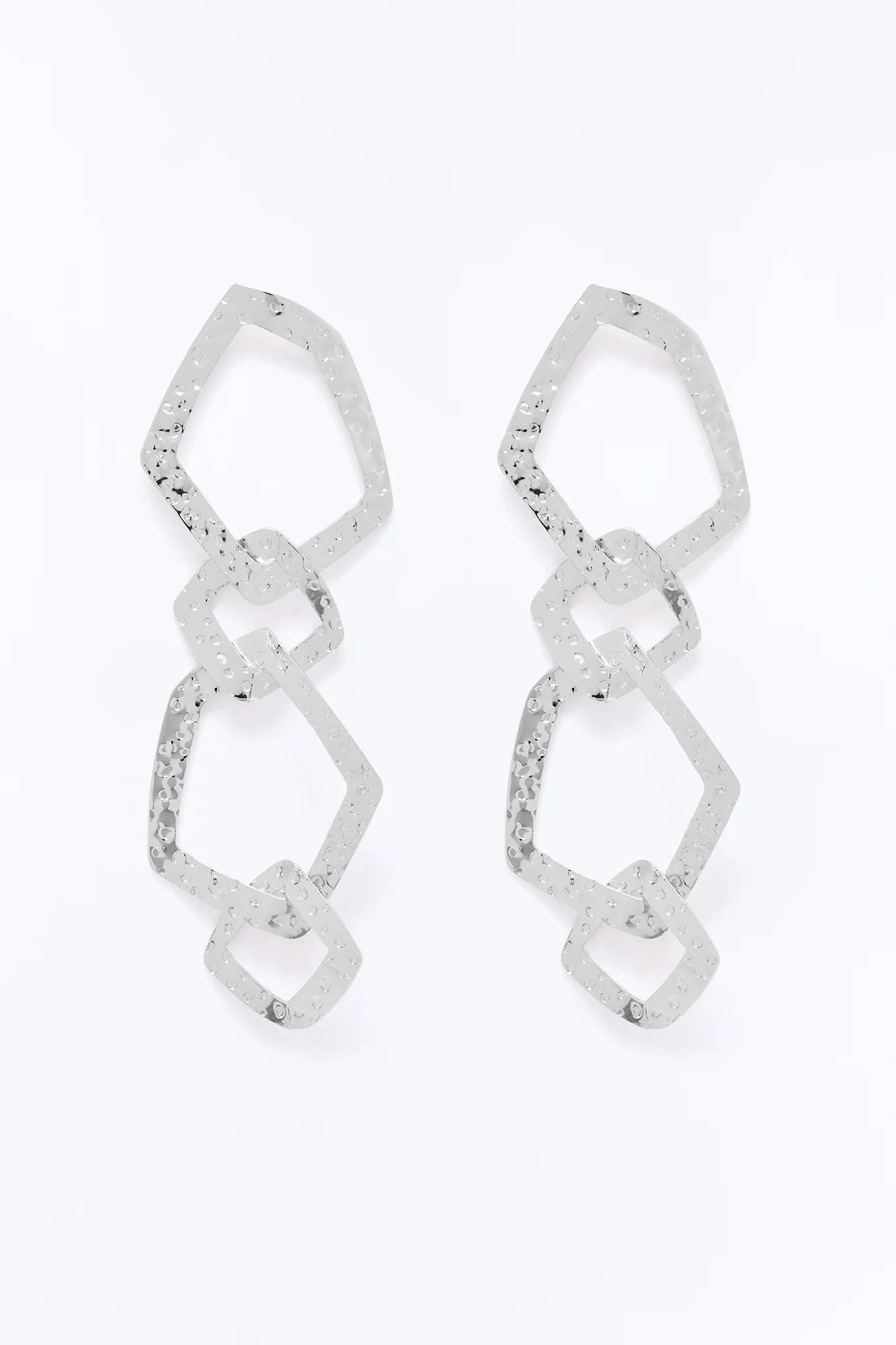 Zia Drop Earrings - Silver - Image 3