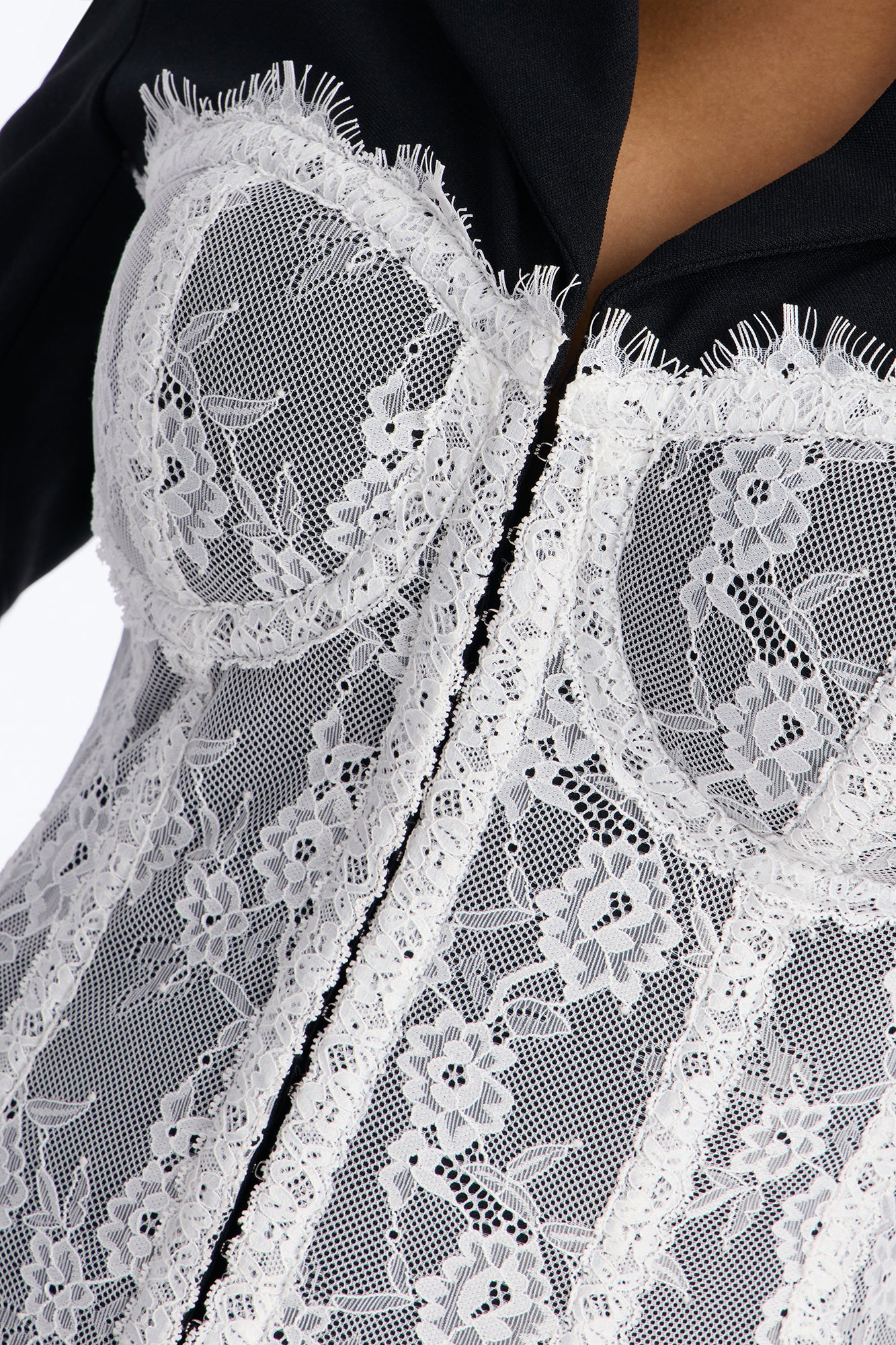 Zia Long Sleeve Blazer Mini Dress - Black/White - Image 3