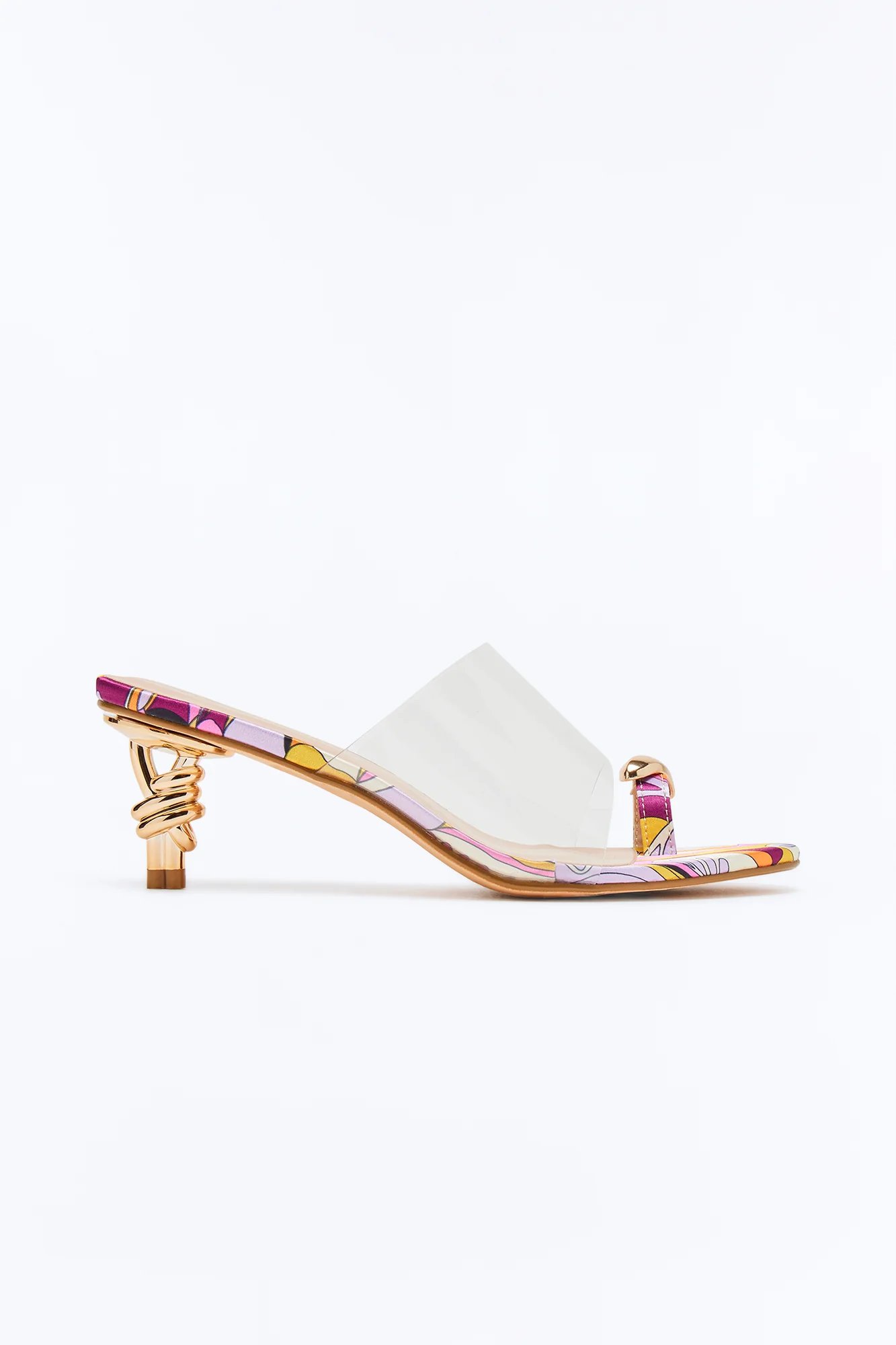 Zimri Toe Ring Kitten Heels - Multi Color