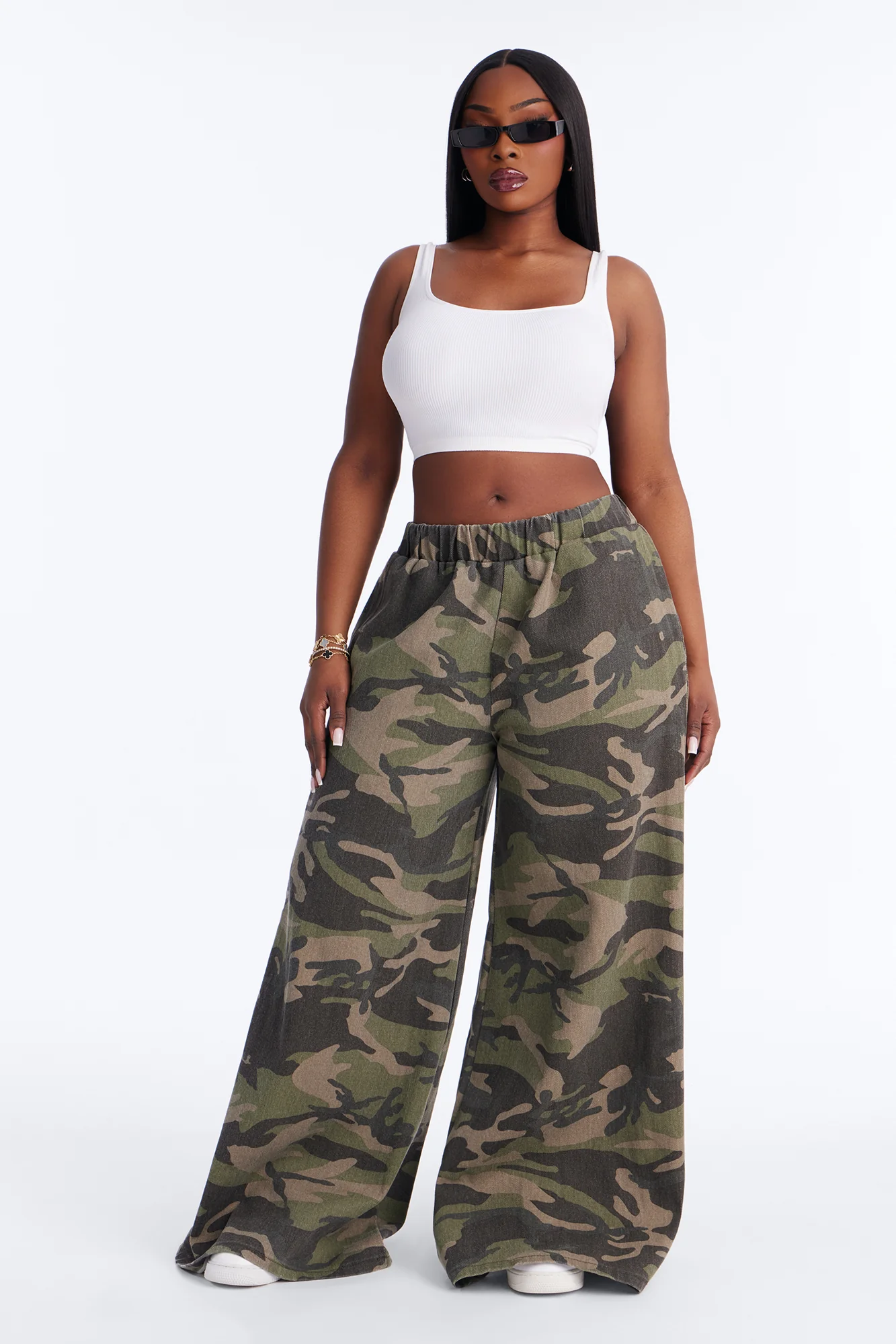 Zinnia Camo Wide Leg Pant 32″ - Camouflage - Image 4