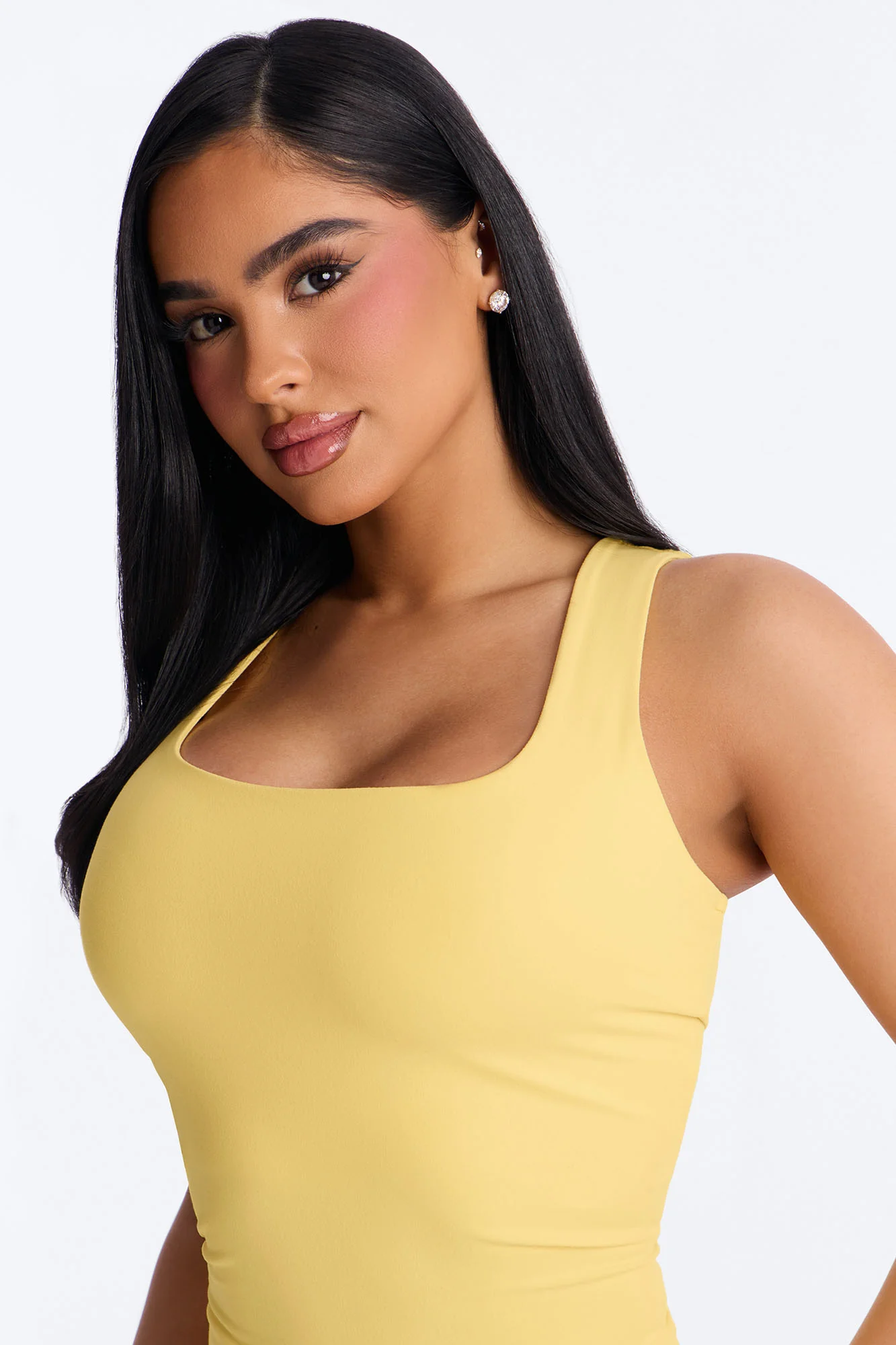 Zoey Double Lined Mini Dress - Butter Yellow - Image 3