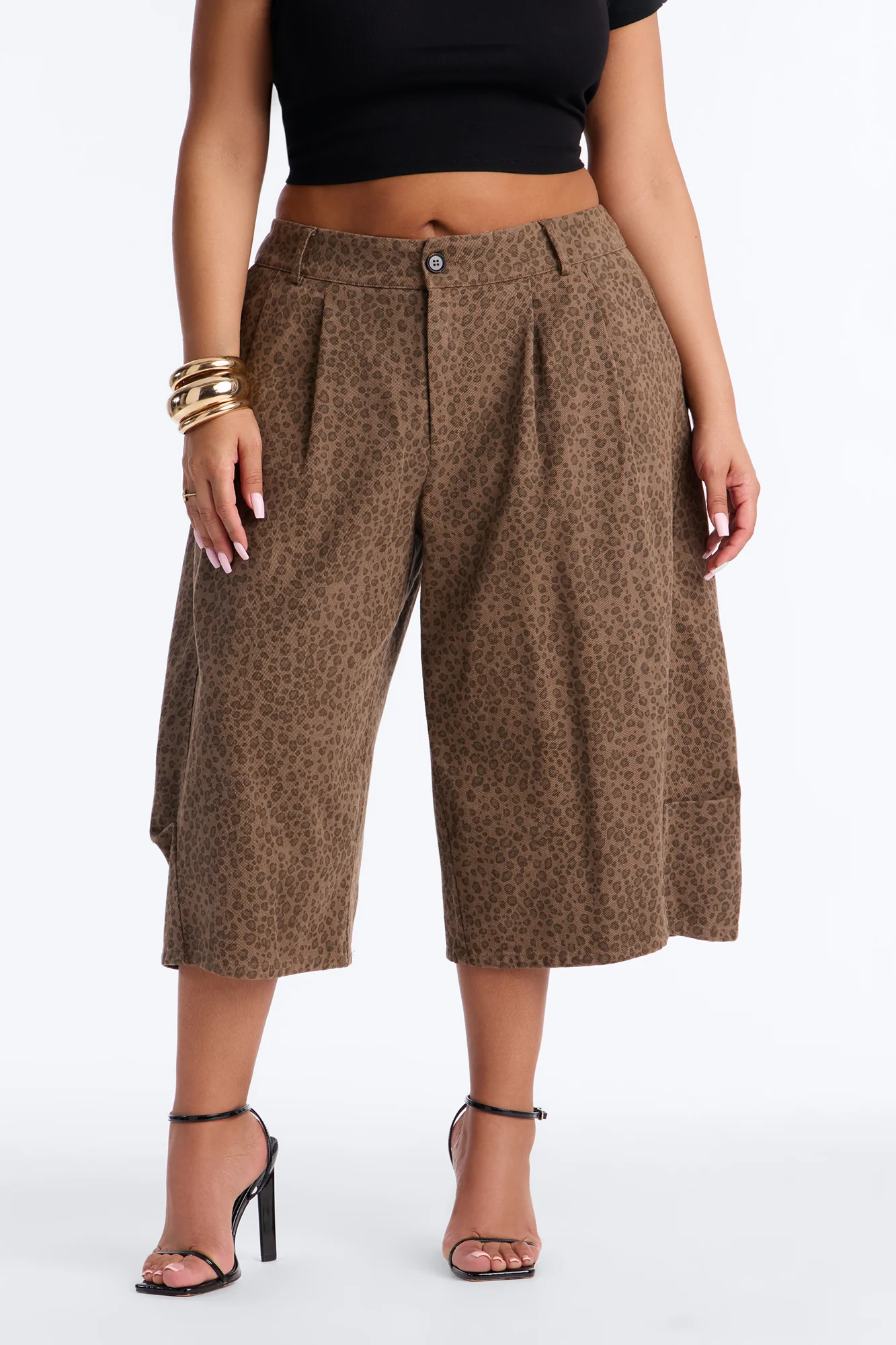 Zoey Low Rise Barrel Leopard Bermuda Short - Leopard - Image 6