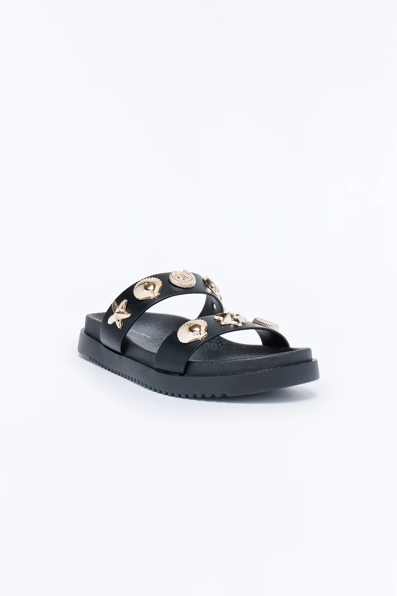 Zoiey Shell Slides - Black - Image 2