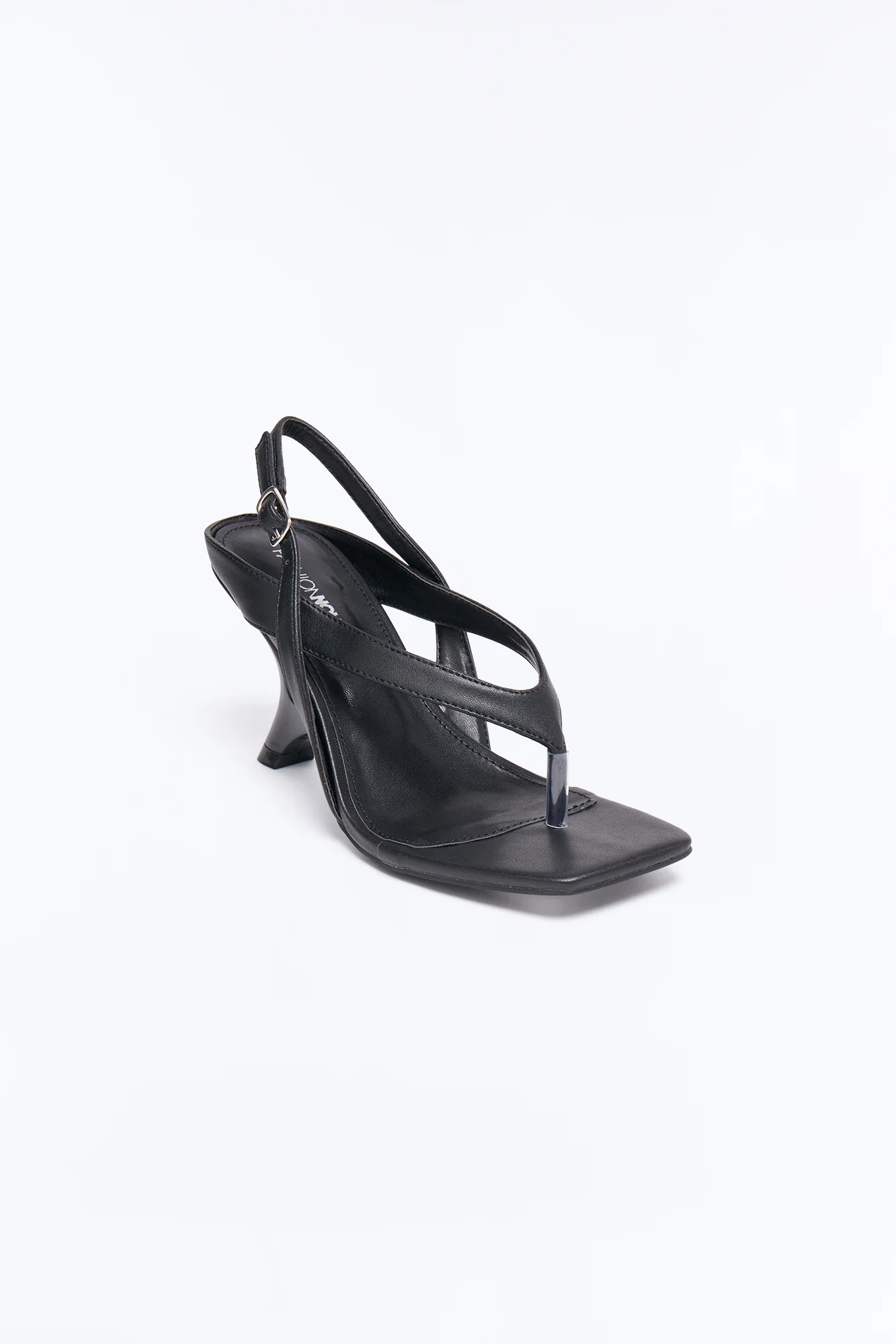 Zoya Thong Slingback Novelty Wedges - Black - Image 2