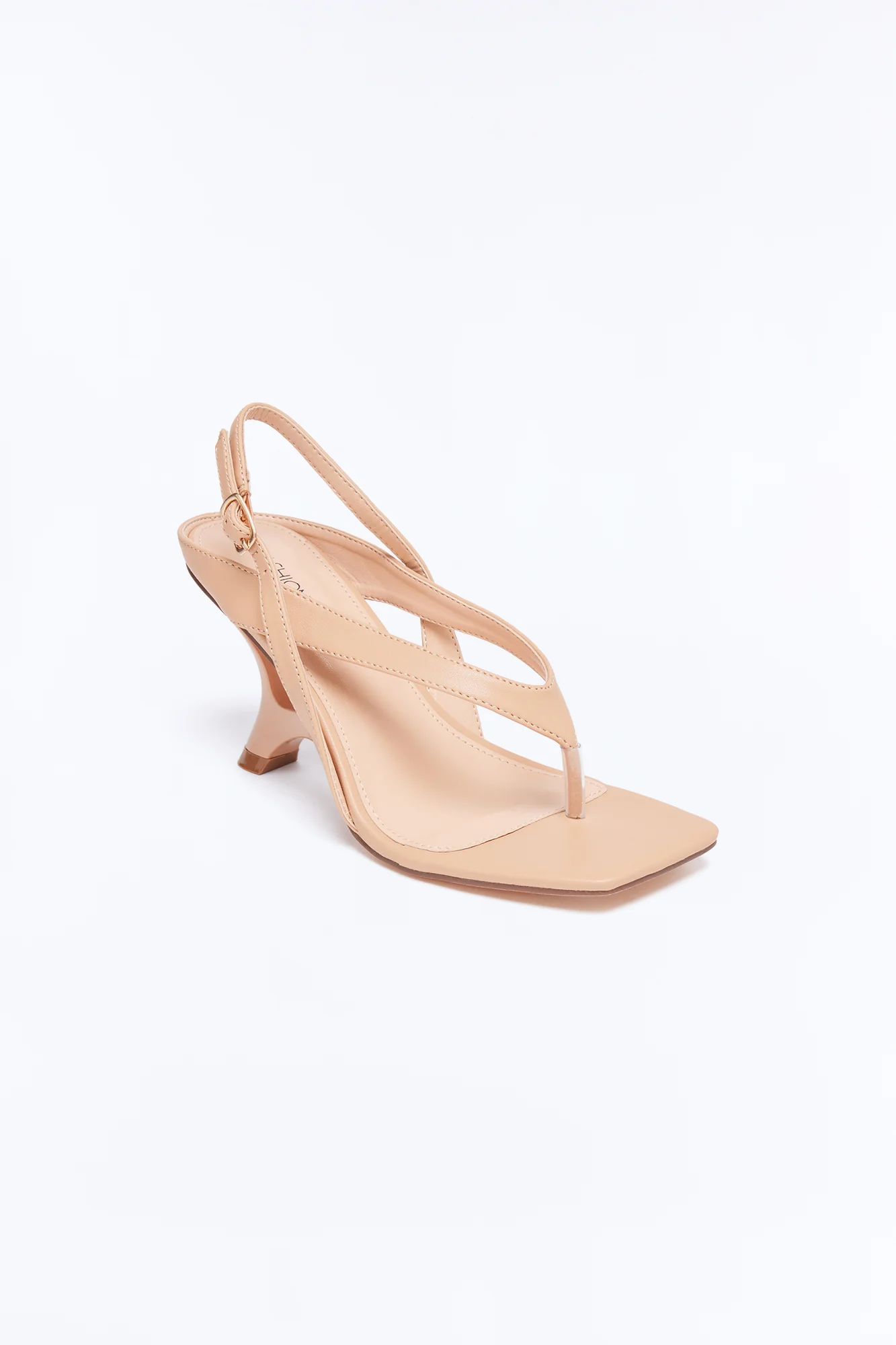 Zoya Thong Slingback Novelty Wedges - Camel - Image 2